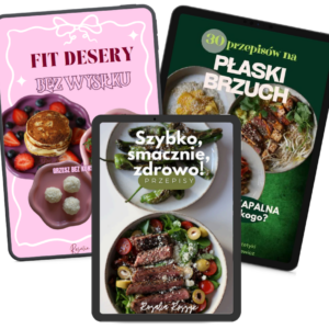 Paczka 3 e-booków (Fit desery bez wysiłku/Szybko, smacznie, zdrowo/Dieta przeciwzapalna, 30 przepisów na płaski brzuch)